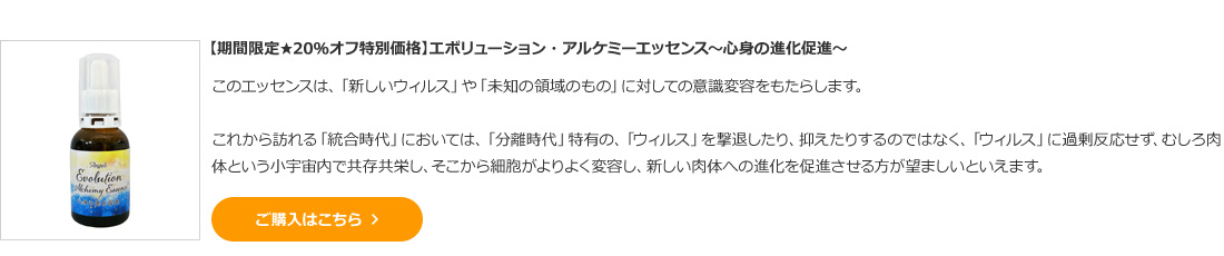 【期間限定★20％オフ特別価格】エボリューション・アルケミーエッセンス～心身の進化促進～